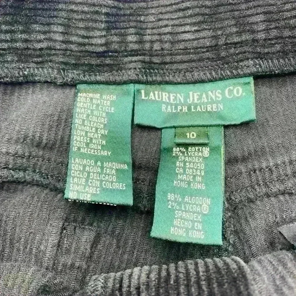 Lauren Jeans Company Ralph Lauren Corduroy Pants Women's 10 Black